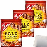 Gut&Günstig Salzstangen Knabbergebäck Knackig & Cross mit Meersalz 3er...