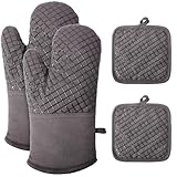 Ofenhandschuhe Topflappen Topfhandschuhe 4er Set – Hitzebeständige und...