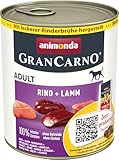 animonda GranCarno Hunde Nassfutter mit Rind + Lamm (6 x 800 g),...