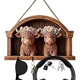 Schlüssel Haken für die Wand - Hochlandrind Kleiderhaken...