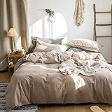 Sedefen Bettwäsche 200x220cm Baumwolle Renforce Khaki Taupe Uni Unifarben...