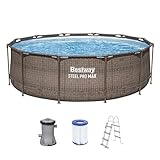 Bestway Steel Pro MAX Frame Pool-Set mit Filterpumpe Ø 366 x 100 cm,...