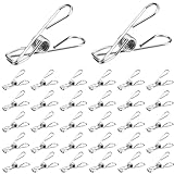 zrfgbxim 60 Stück Wäscheklammern Edelstahl, 5cm Metall Wäscheklammer...