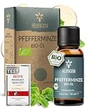 Heldengrün® BIO Pfefferminzöl [100% NATURREIN] - Reines Pfefferminzöl...