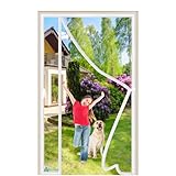 Fliegengitter Balkontür Magnet 100x200cm Magnetvorhang Insektenschutz...