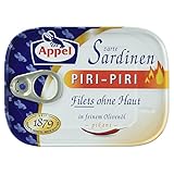 Appel Sardinenfilets Piri-Piri, 1er Pack Konserven, Fisch in Olivenöl...