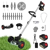 CONENTOOL Akku Rasentrimmer 21V Elektrischer Rasentrimmer Mit 4.0AH Akku...