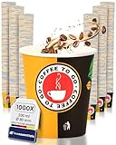 Inoverse 1000 stück Pappbecher, Einweg Coffee to Go Becher, 200ml Kaffee...