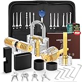 IPSXP Lockpicking Set, 32 Stück Dietrich Set mit 4 Transparentem...