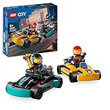 LEGO City Go-Karts mit Rennfahrern, Set mit 2 Rennfahrer-Minifiguren und...