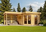 Alpholz 5-Eck Gartenhaus Pepe Optima aus Holz Gartenhaus mit 40 mm...