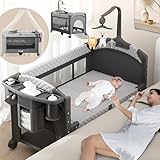 Trimigo-Babybett 120x70cm, Reisebett mit Wickelauflage, Laufstall,...