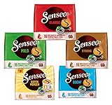 Senseo Pads,Probierbox mit 5 Sorten, 74 Kaffeepads UTZ-zertifiziert, 5er...