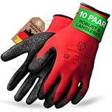 WOLFSFELLER 10 Paar robuste & komfortable Handschuhe Arbeitshandschuhe...