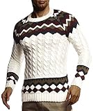 Leif Nelson Herren Strickpullover Norwegerpullover Pullover mit Rundkragen...