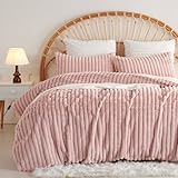 Nayoroom Winter Plüsch Bettwäsche 220x240 Rosa Warm Cashmere Touch Fleece...
