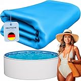 poolomio Poolfolie blau für Stahlwandpool rund 240 x 90 cm |...