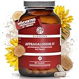 QIDOSHA® Astragaloside IV aus Astragalus-Wurzelextrakt plus Piperin,...