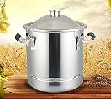 Edelstahl Maischekessel mit Manometer, Induktionskochfeld kompatibel für...