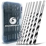 Falkenwald Holzbohrer Set lang 7tlg. + Koffer - Holzbohrer lang für...