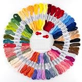50 Farben Stickgarn set, Embroidery Thread für Armbänder Knüpfen...