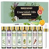 Migcaput Diffuser Ätherische Öle Set, 8X10ml Naturrein Aromatherapie...