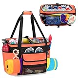 Fasrom Strandtasche XXL mit isolierter Kühltasche, Wasserdichte...