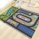 VHCLYBJU Autoteppich, Straßenteppich Kinder Spielteppich Straße & Auto -...
