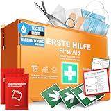 HELDENWERK Erste Hilfe Kasten nach neuer DIN 13157:2021 inkl. Wandhalterung...