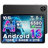 DOOGEE Tab A9 Tablet 10 Zoll Android 16, 12GB RAM+64GB ROM(TF 2TB) Gaming...