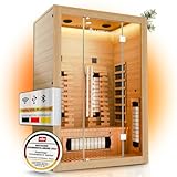 Artsauna Infrarotkabine Kiruna130 Premium mit Vollspektrum- &...