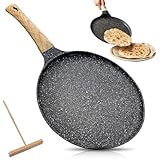 Yuragim Crepe Pfanne 24cm, Antihaftpfanne Omlettenpfanne Pfannkuchenpfanne,...