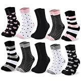 Cirorld Socken Damen 10 Paar，Bunte Baumwollsocken 39-42, Lange Strümpfe,...