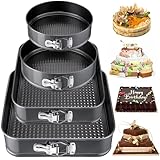 NCKIHRKK 4er-Set Springform, 16/20cm Kuchenform Rund und 22/26cm Kuchenform...