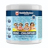 Veddelholzer 180 Chlor Mini Tabs. Schnelllösliche Chlortabletten für...