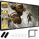 Leinwand Beamer 100 Zoll, 16:9 Hd Projektionsleinwand, Waschbar/Faltbarer...