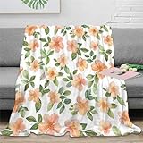 DJHVJS Blumes Bedruckte 3D Ultra Weiche Fleece-Decke -...