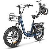 SAMEBIKE E-Bike Klapprad Elektrofahrrad mit 20 Zoll Fat Tire, 13Ah...