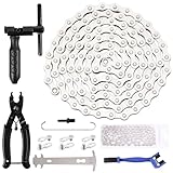 FANXIYA Fahrradkette 6/7/8-Fach 1/2' × 3/32', 116 Glieder mit...