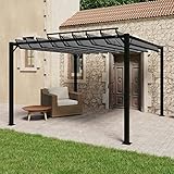 Gecheer Pavillon mit Lamellendach Pergola Sonnenschutz Gartenzelt...