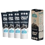 DENTAL DELIGHT Whitening Shimmery Shine Zahnpasta mit Aktivkohle, Vegane...