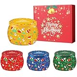 Weihnachtskerze Duftkerze Weihnachten 4 Stück,Duftkerzen Weihnachtsduft...