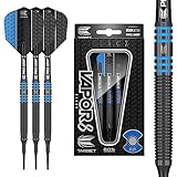 Target Darts Vapor 8 Black 80% Tungsten Soft Tip Darts Set, Blau 21G |...