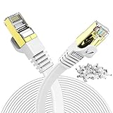 Veetop 10m Lan Kabel Netzwerkkabel Cat 7 Ethernet Kabel mit vergoldetem...