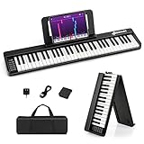 GOPLUS Digital Keyboard mit 61 Tasten, faltbare Klaviertastatur mit...