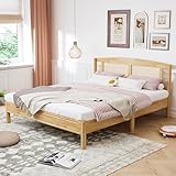 buiesjole Doppelbett, Rattanbett, Jugendbett Erwachsenenbett 160X200cm,...