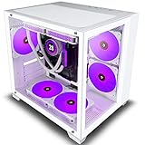 KEDIERS PC Gehäuse- Mini Mid-Tower Computer Gaming Gehäuse,mit 7...