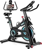 Wenoker Heimtrainer Fahrrad, Indoor Cycling Bike mit LCD-Monitor,...