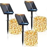 Solar Lichterkette Aussen, 3x12M 120 LED Solarlichterkette Außen...