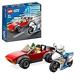 LEGO 60392 City Polizei Verfolgungsjagd mit Polizei-Motorrad Set,...
